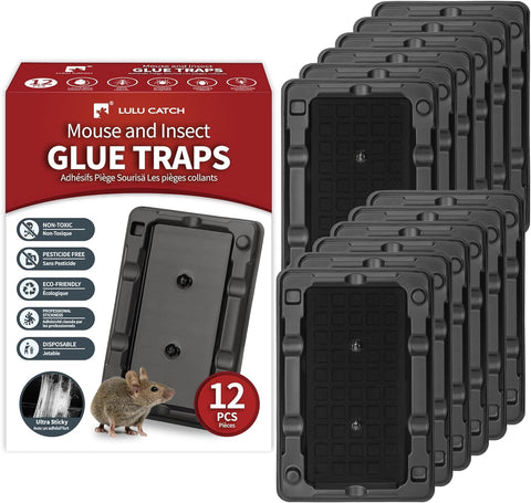 LULUCATCH mouse glue trap set captures small mice quickly.