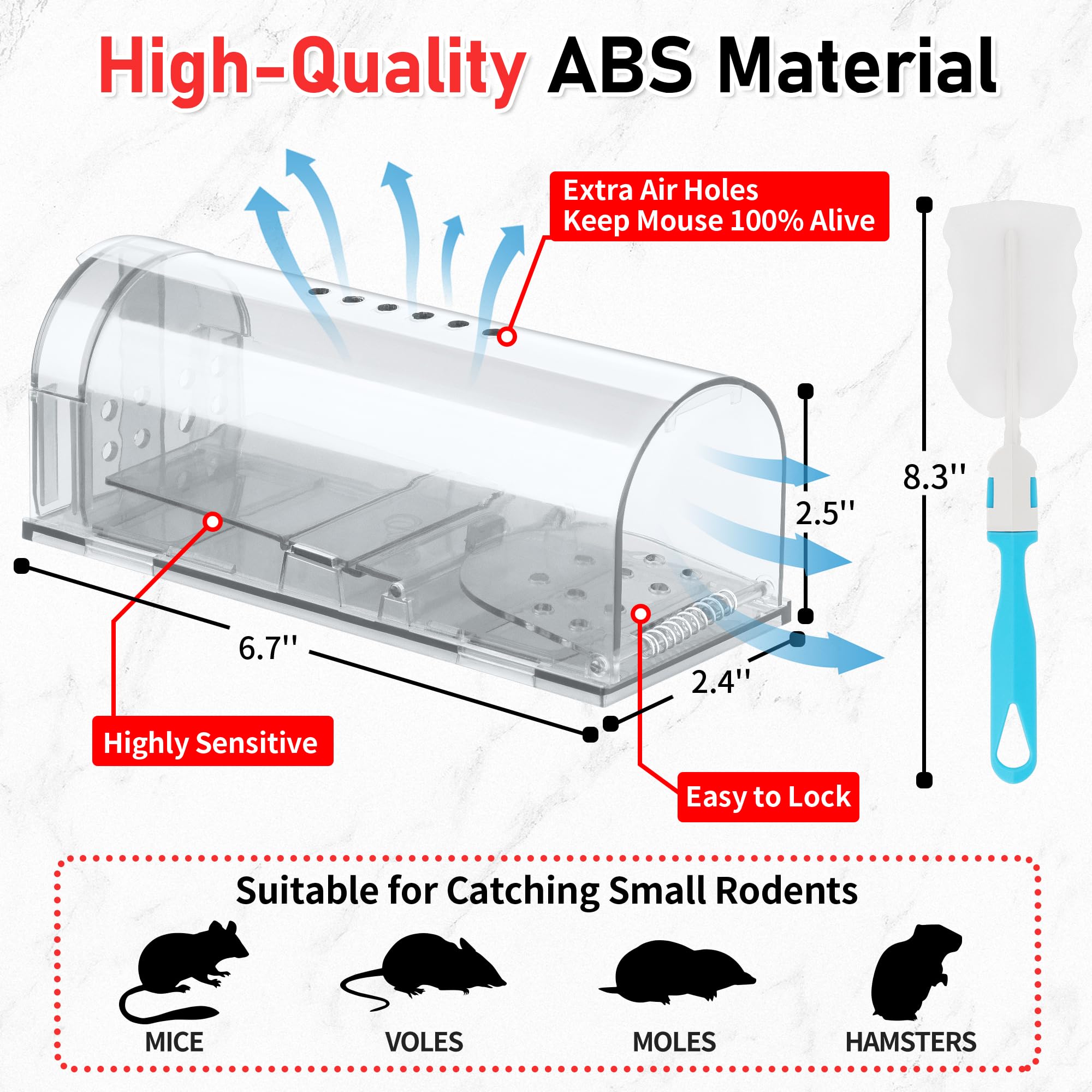 LULUCATCH live catch release action shows no-touch handling for safety.