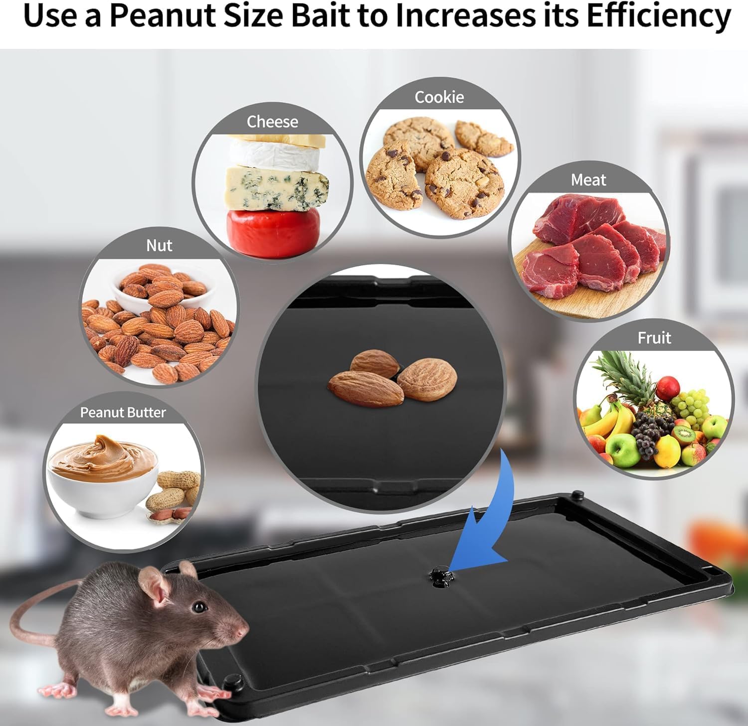LULUCATCH easy-to-set traps pre-baited with peanut butter scent
