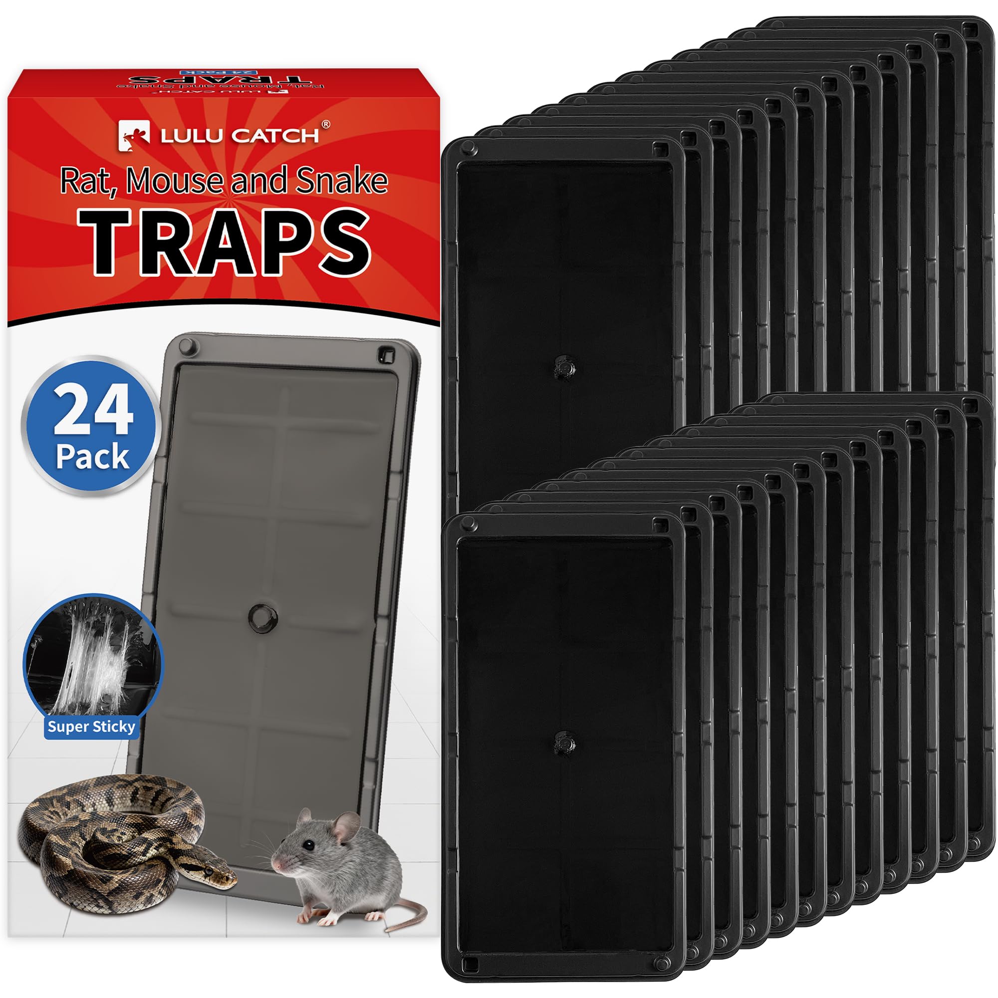 LULUCATCH mouse traps large tray captures bigger rodents quickly