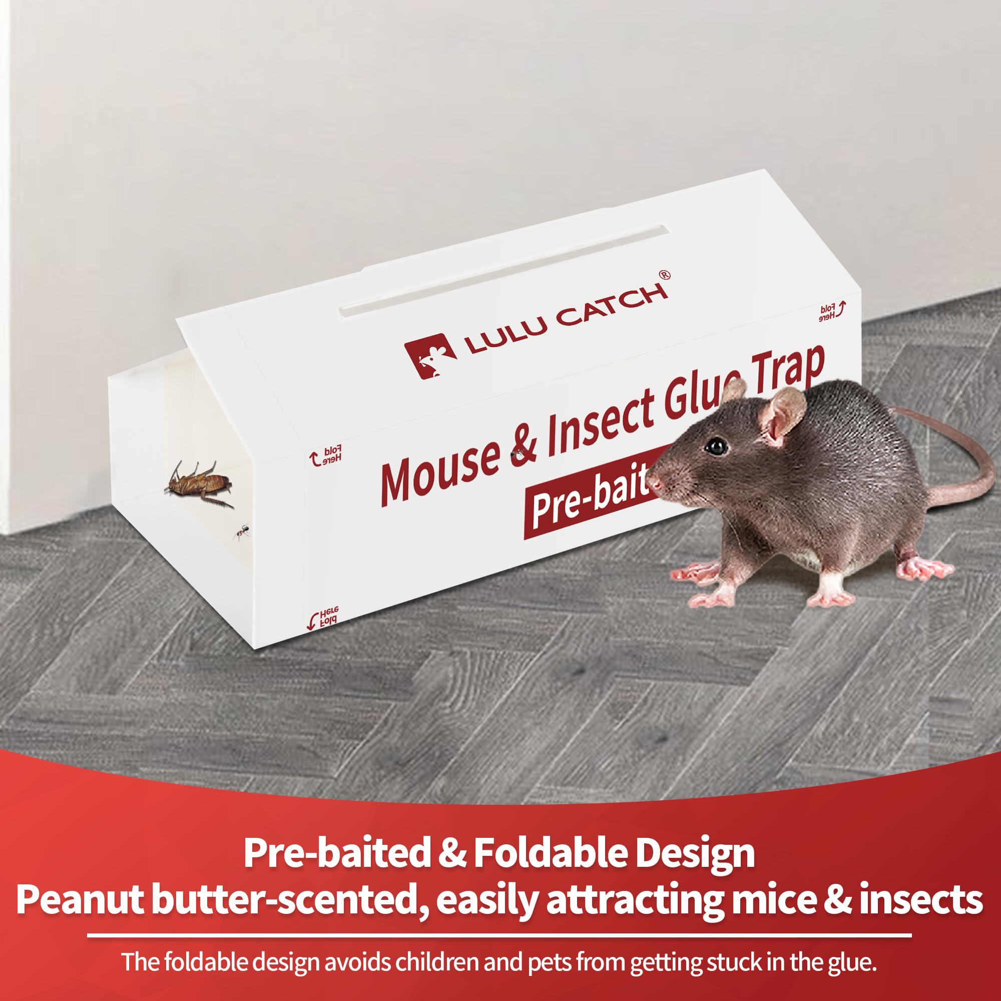 LULUCATCH non-toxic glue trap keeps homes safe for pets.