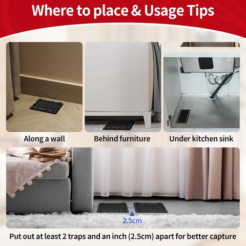 LULUCATCH peanut butter scent traps attract pests quickly.