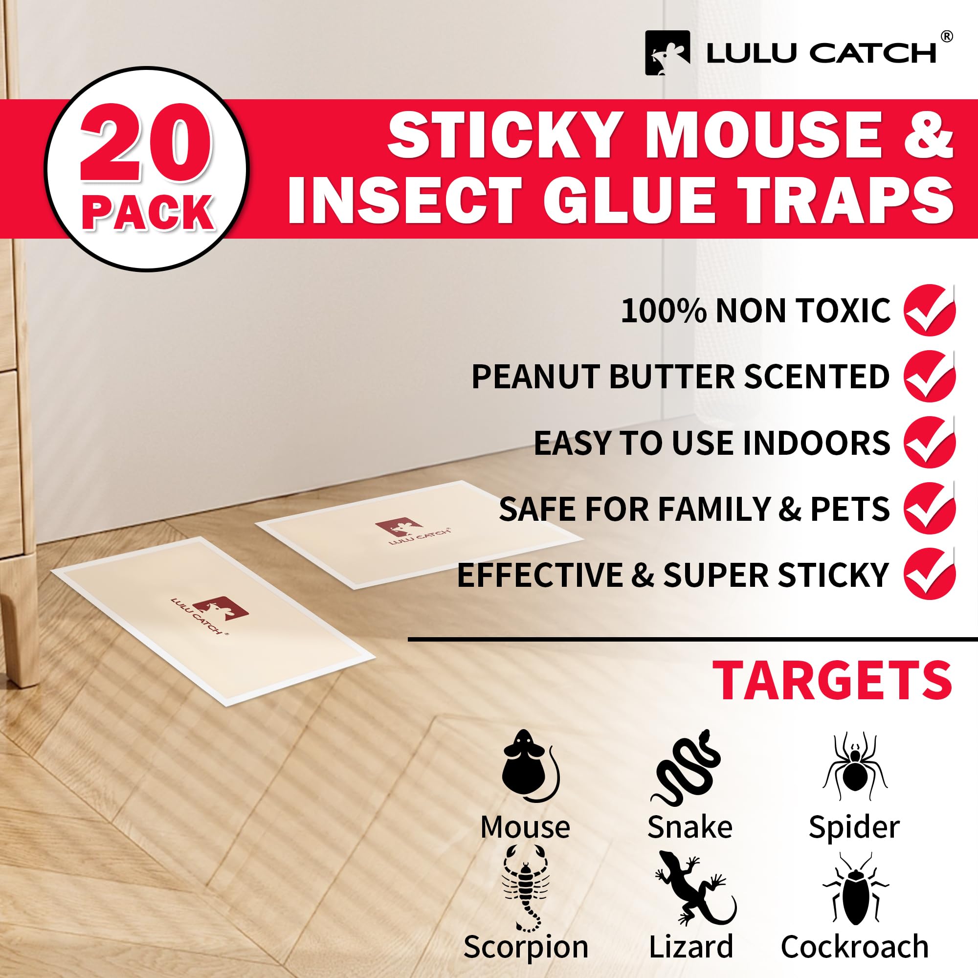 LULUCATCH ready-to-use traps simplify setup with no sprays