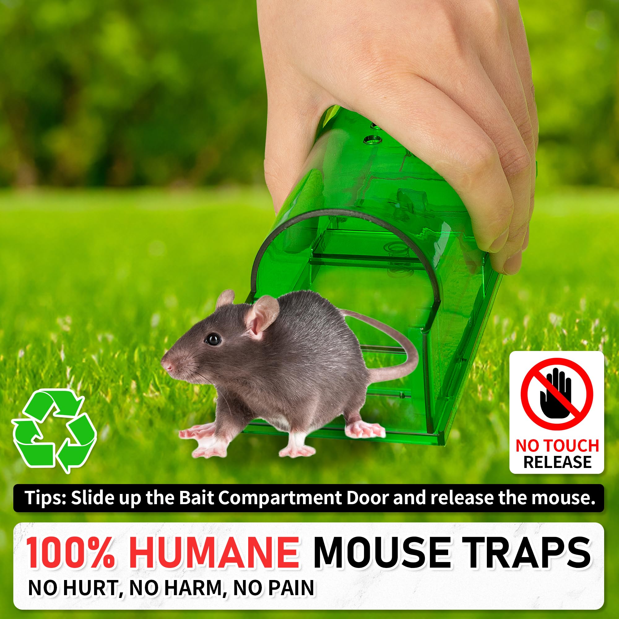 LULUCATCH reusable traps with cleaning brush simplify sanitation between uses.
