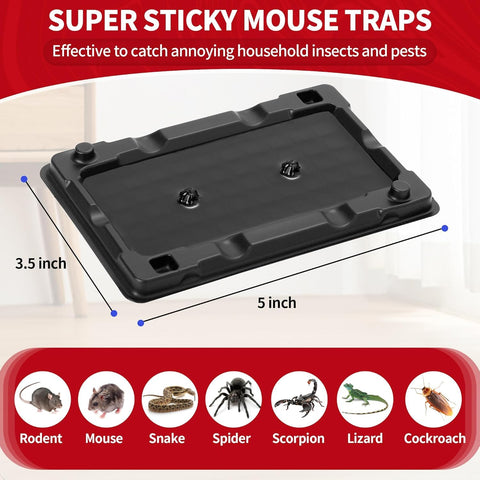 LULUCATCH sticky traps for mice and rats, secure hold reduces escapes.