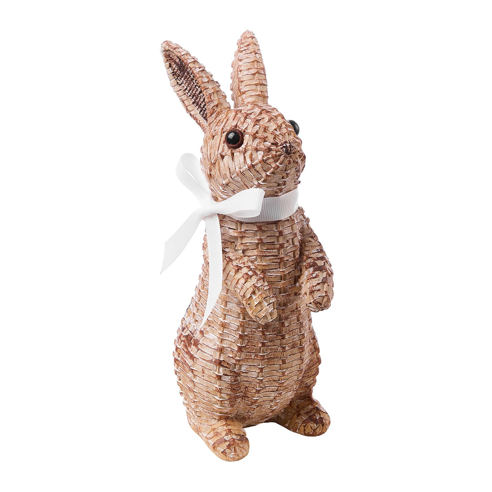 LULU Deer woven resin rabbit ornament brightens outdoor spaces.