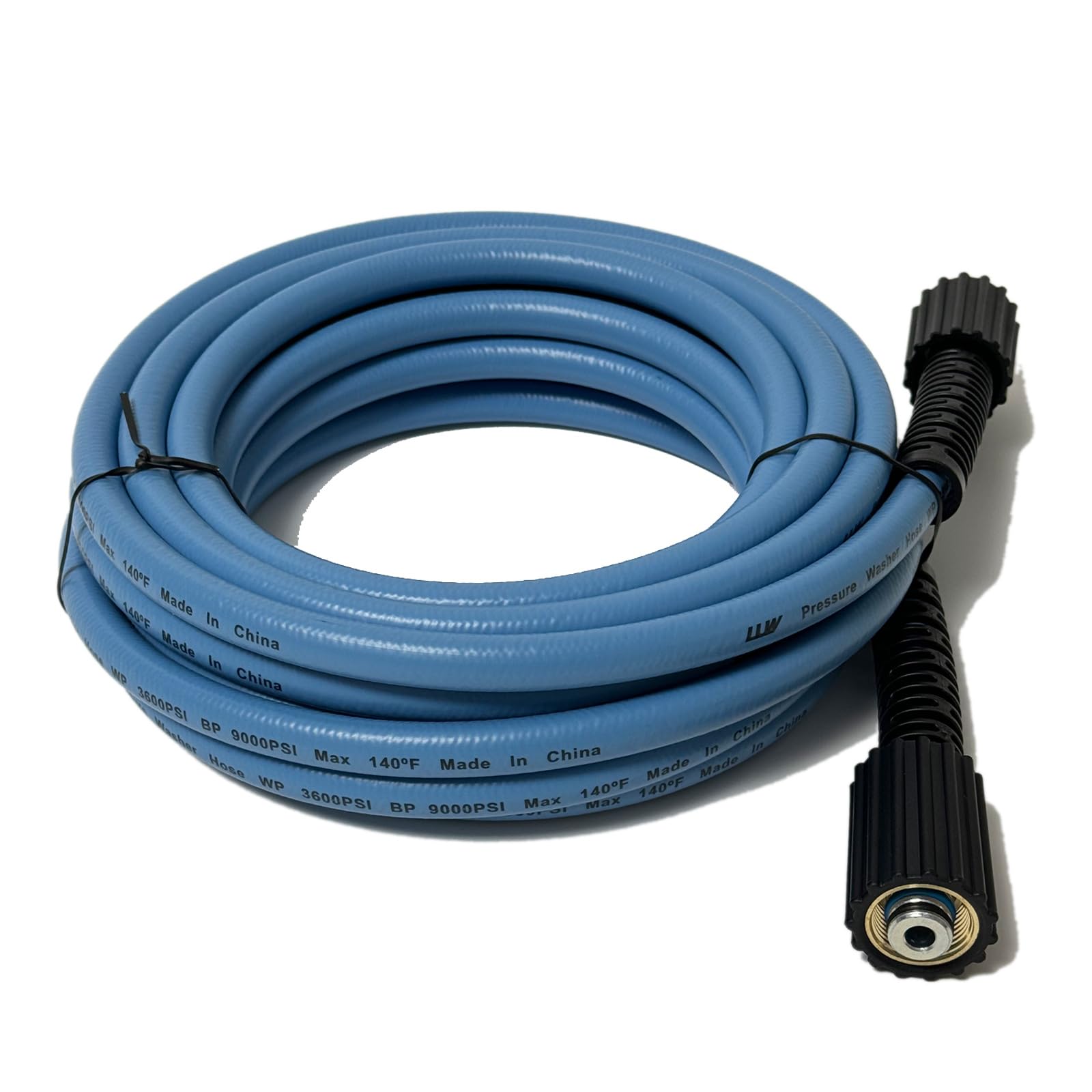 LULUW 25ft 1/4-inch hose with 3600 PSI rating for versatile cleaning.