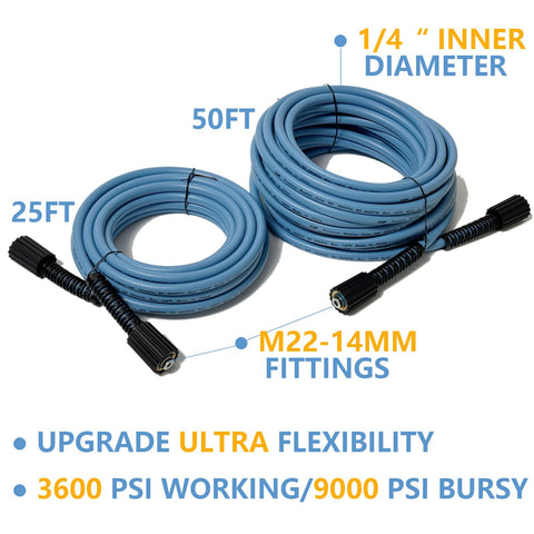 LULUW hose withstands up to 140°F for hot-water use.