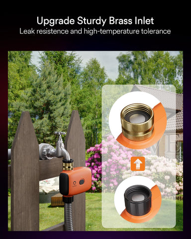 Lumary Alexa-compatible timer for hands-free garden control.
