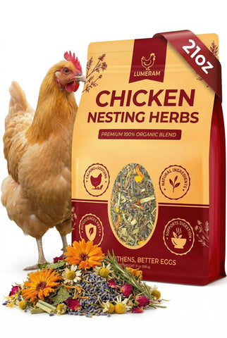 LUMERAM 21oz nesting herbs bag ready to refresh nest boxes for calmer hens.