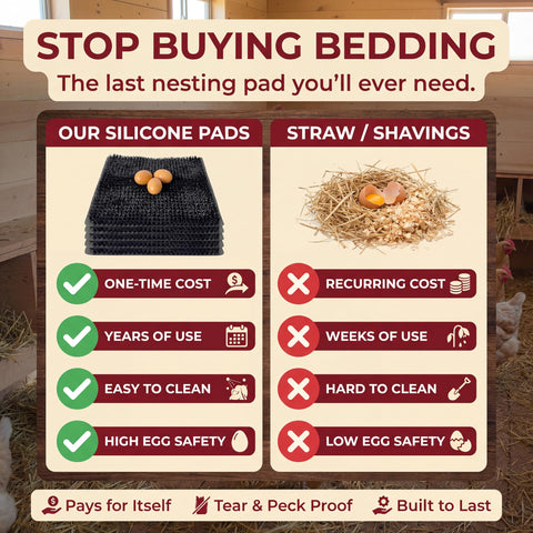 LUMERAM durable chicken nesting mats stacked for longevity