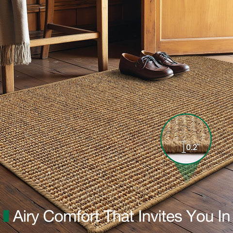 LUMI breathable door mat staying put in rain or shine.