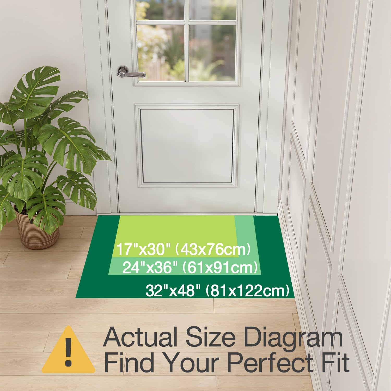 LUMI door mat with low-profile edge helps fit under furniture