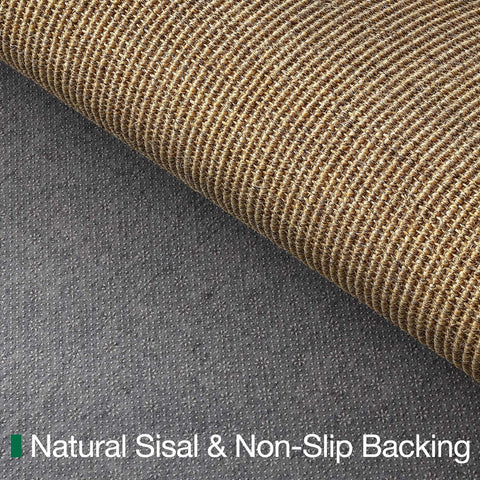 LUMI natural-tone sisal mat in a modern foyer.