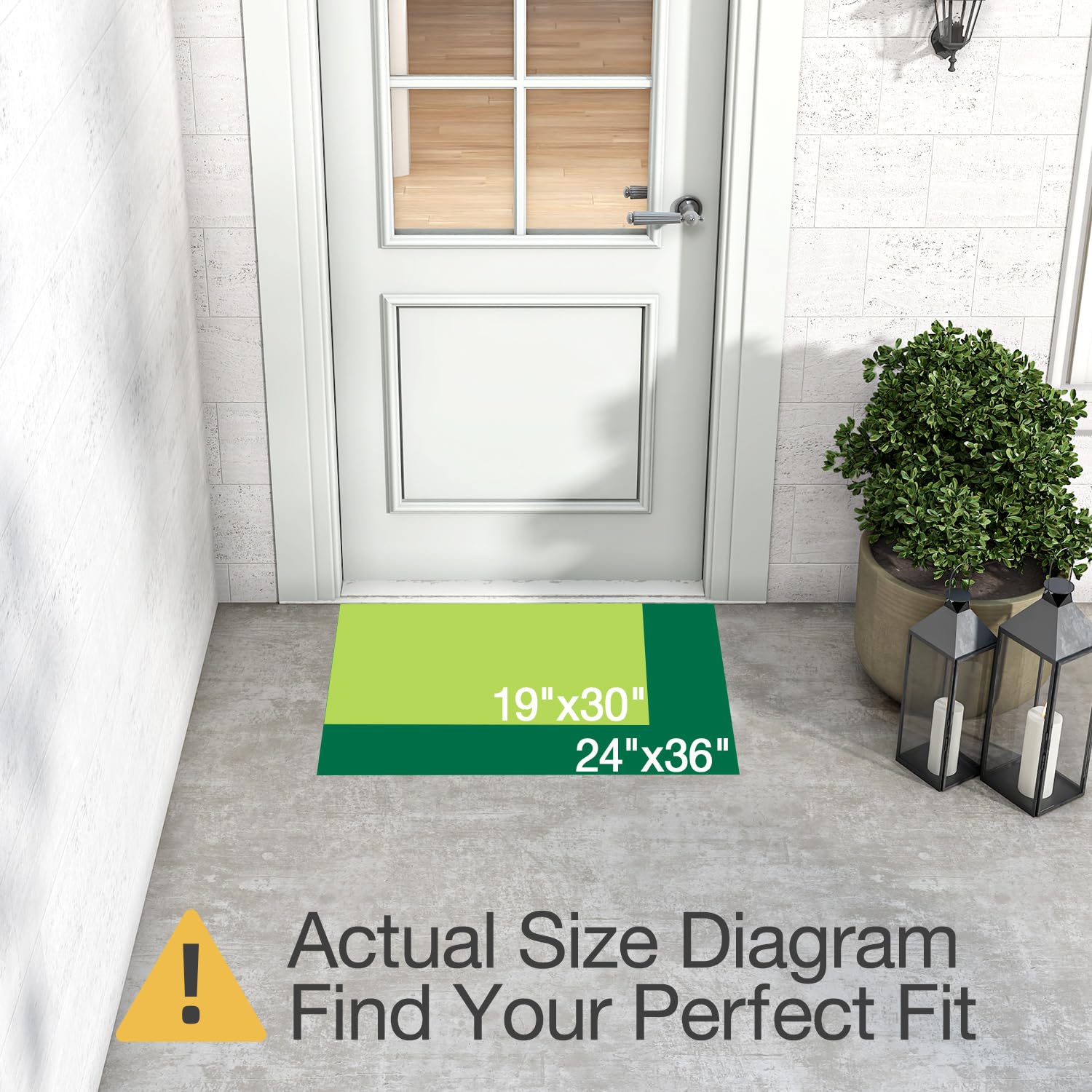 LUMI doormat entryway dirt-trap highlights hollow triangle pattern for cleaner shoes.