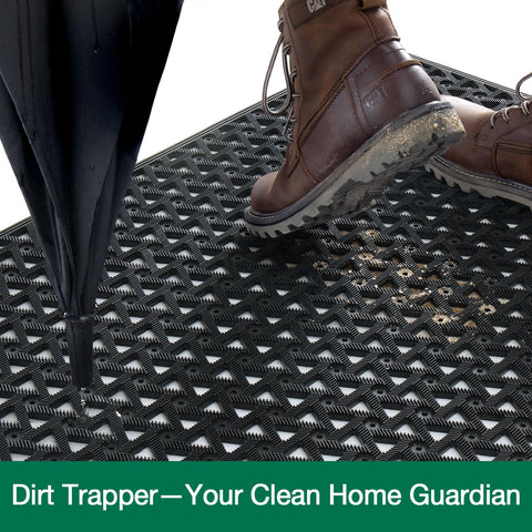 LUMI doormat non-slip back ensures flat placement in high-traffic doorways.