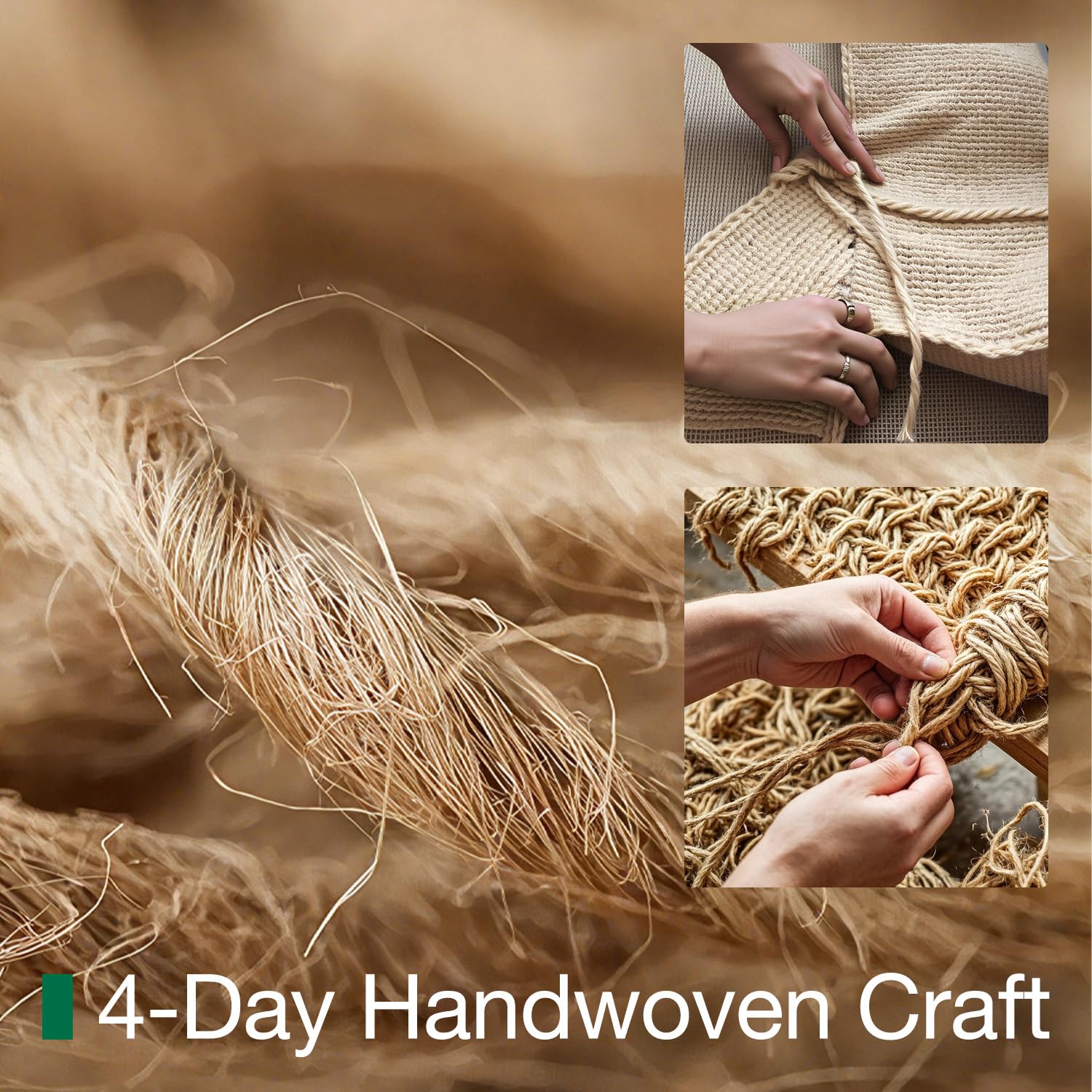 LUMI entryway sisal texture adds natural warmth to decor.