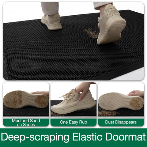 LUMI non-slip backing prevents shifting on busy entryways.