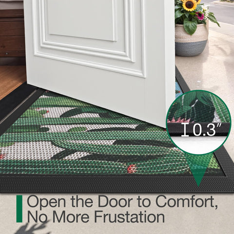 LUMI front-door mat with cactus motif adds style to entryways