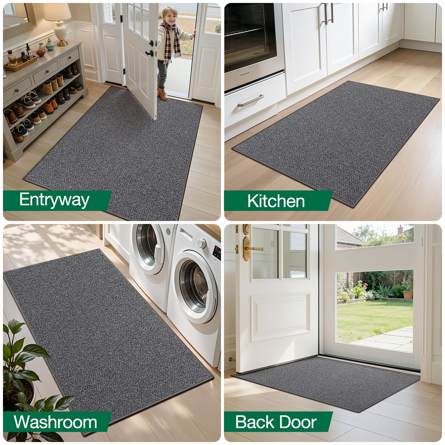 LUMI Low-profile design fits under doors for smooth opening.