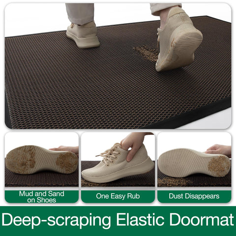 LUMI mat with non-slip backing stays flat in high-traffic areas