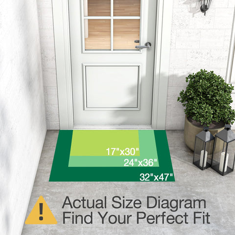 LUMI non-slip rubber backing keeps the mat in place on smooth floors.