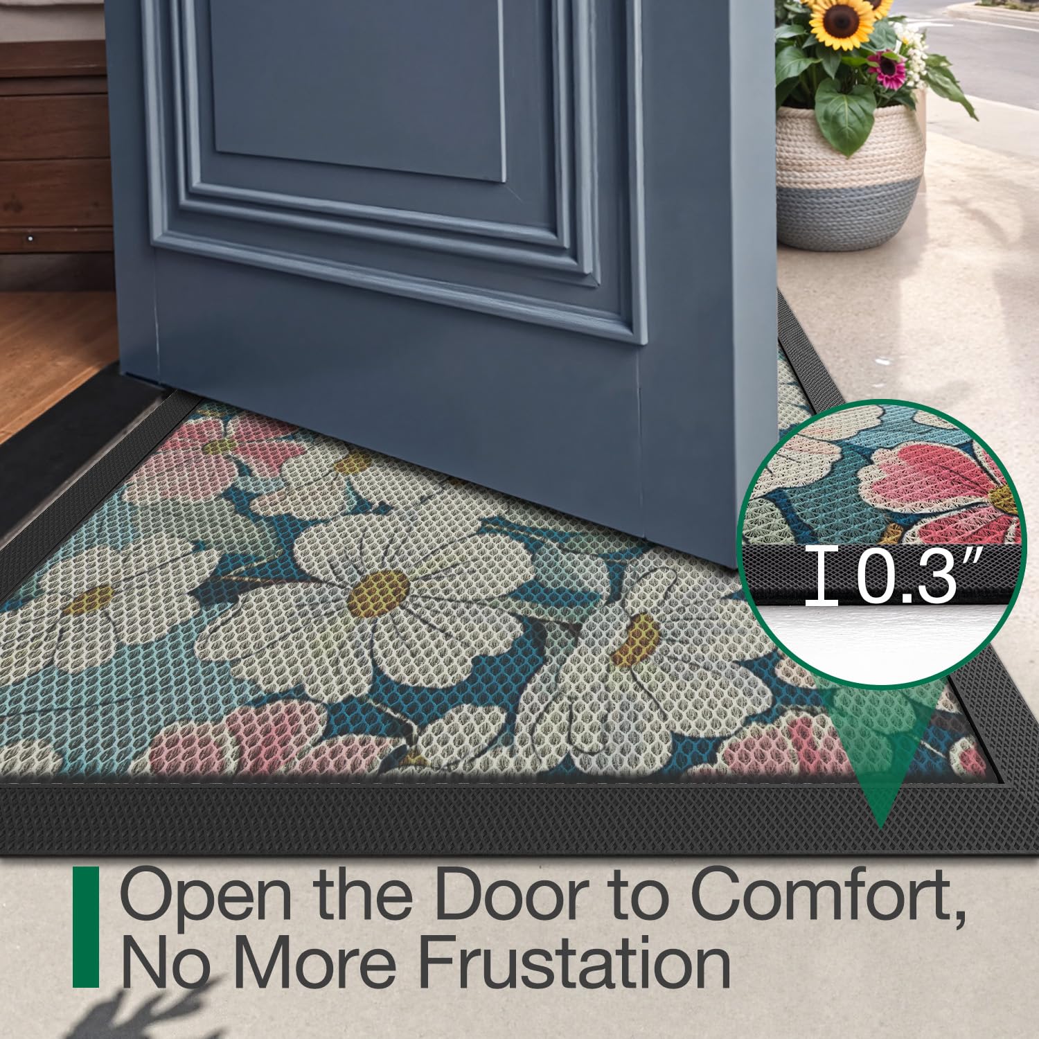LUMI garage-porch placement features durable, texture-rich surface.