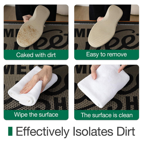 LUMI outside door mat entryway setup demonstrates safety and cleanliness for busy homes