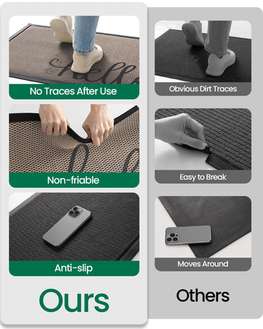 Neutral style LUMI mat blends with home decor while staying durable.