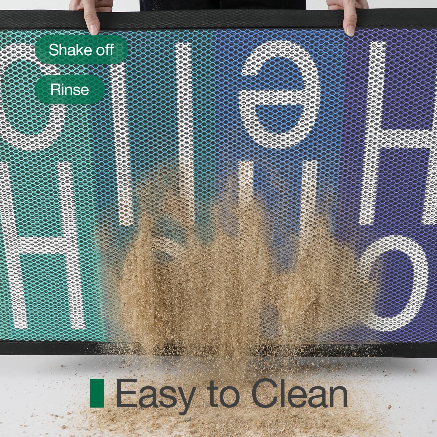 LUMI honeycomb texture traps moisture and debris at entry