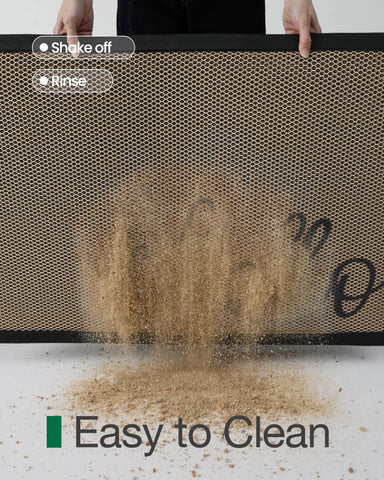 Catches dirt before it spreads to indoor spaces with each step.