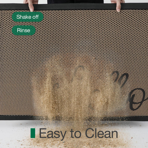 LUMI Outside Welcome Door Mat easy-clean surface rinse or shake away mud and stains
