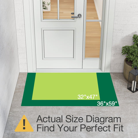 LUMI Outside Welcome Door Mat non-slip back close-up secure grip on floors