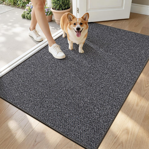 LUMI Ultra Thin Door Mat 32x48 with non-slip surface for easy entry.