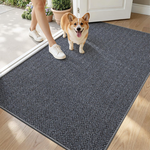 LUMI ultra-thin door mat for entrance with low-profile design and anti-slip backing.