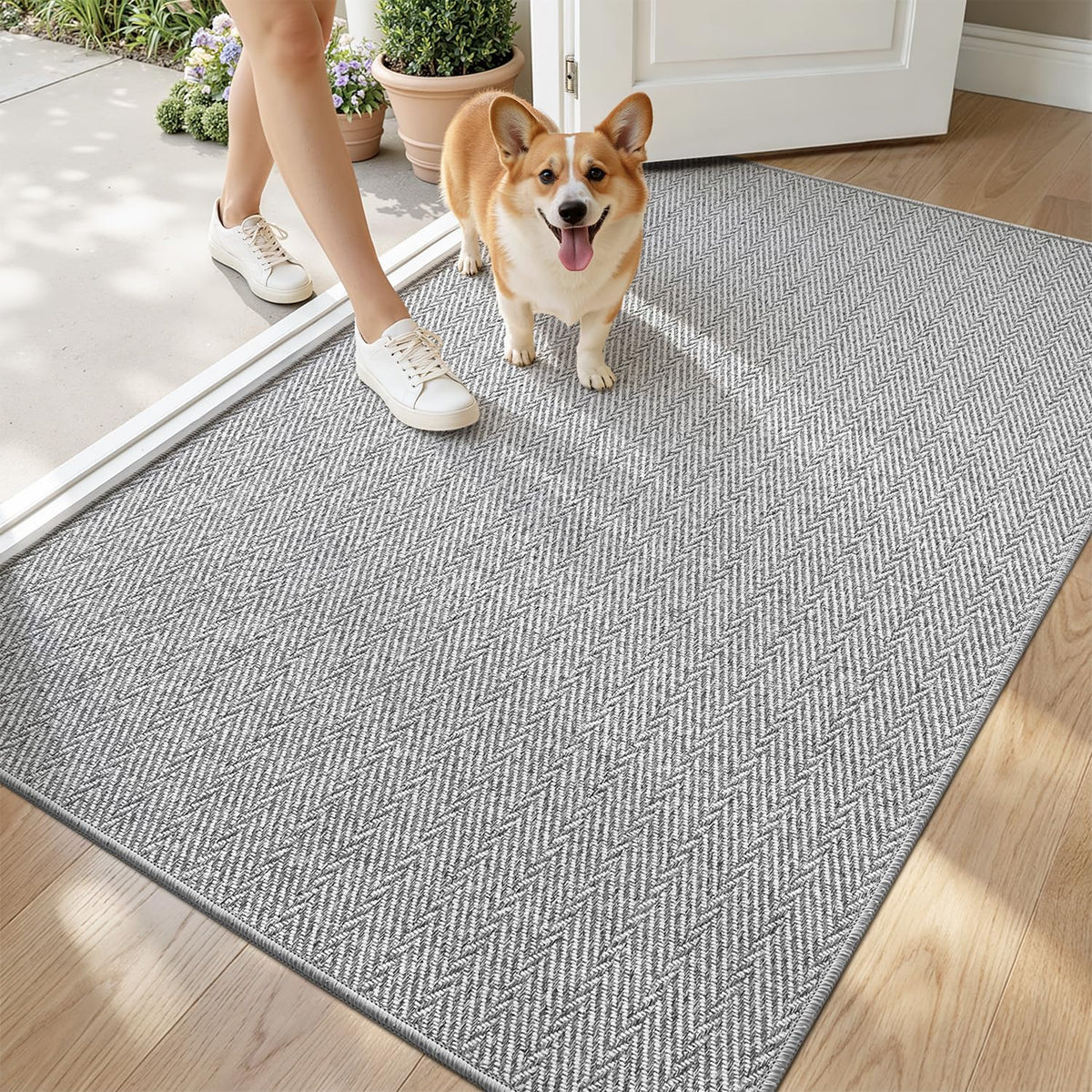 LUMI ultra-thin indoor door mat 36x56 for a sleek, non-slip entry.