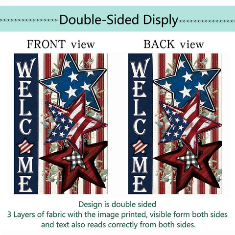 Lumifan double-sided garden flag designs ensure legible art from both sides