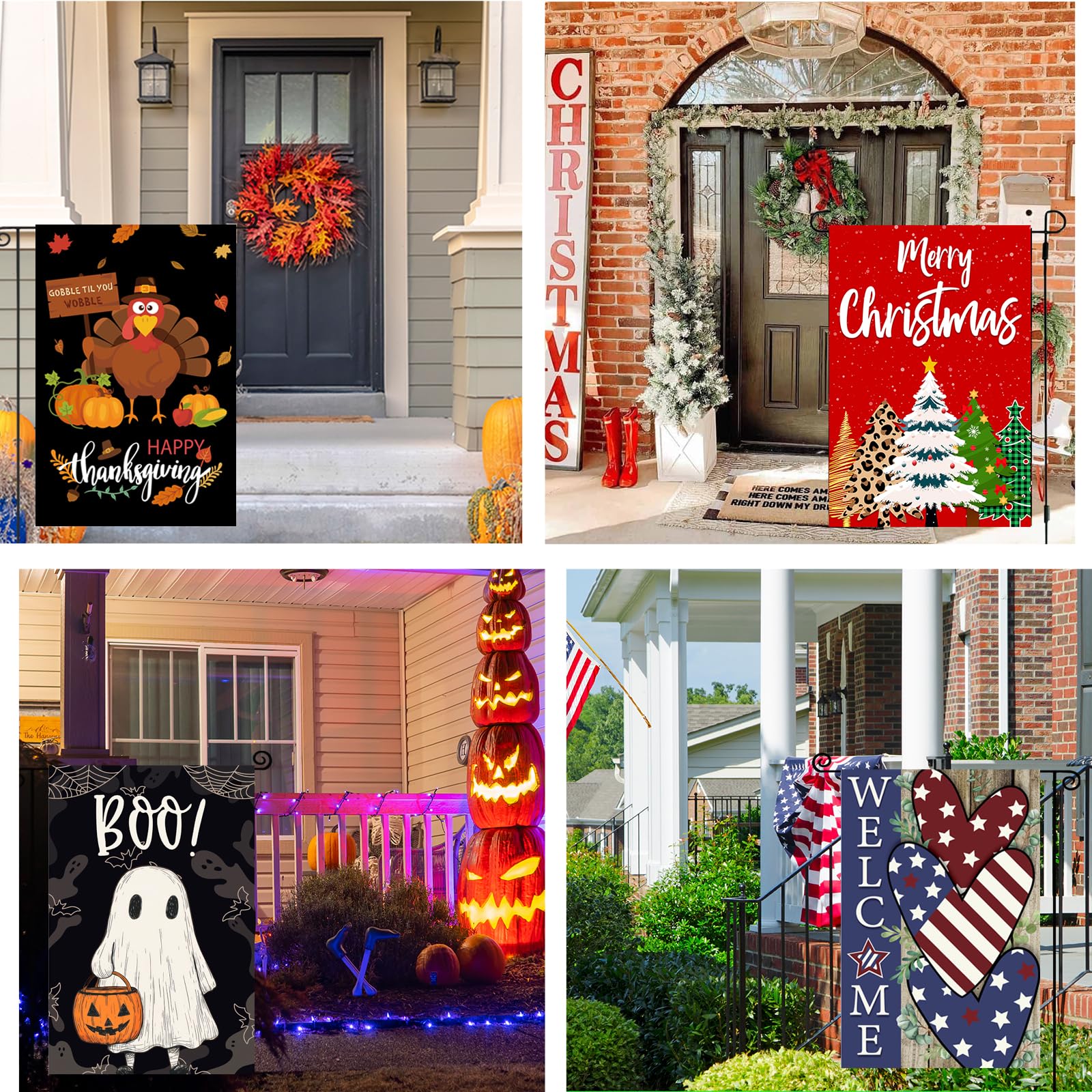 Lumifan fall flag design introduces cozy tones for porch or lawn decorative impact.