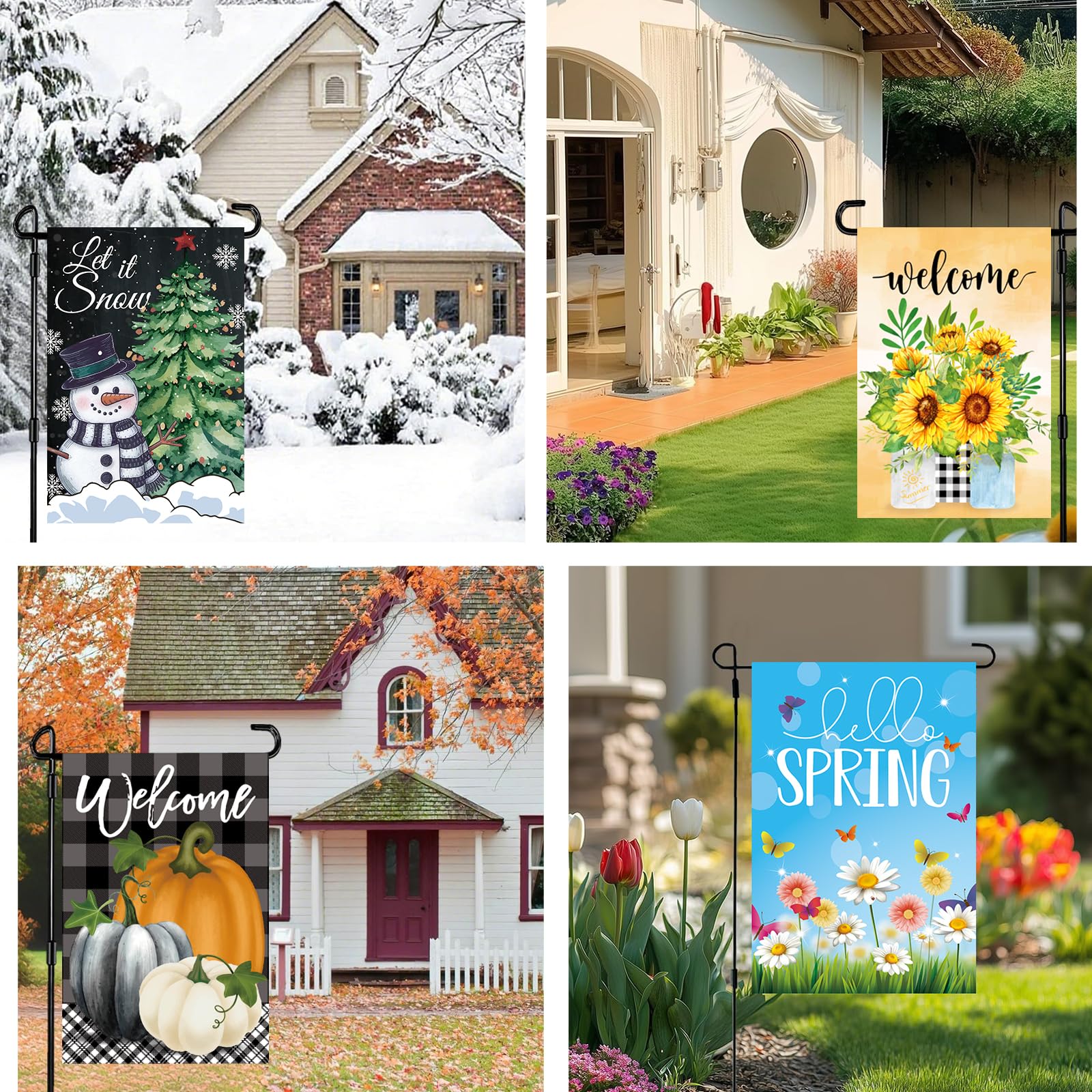 Lumifan Easter flag; double-sided vivid artwork enhances spring entry.