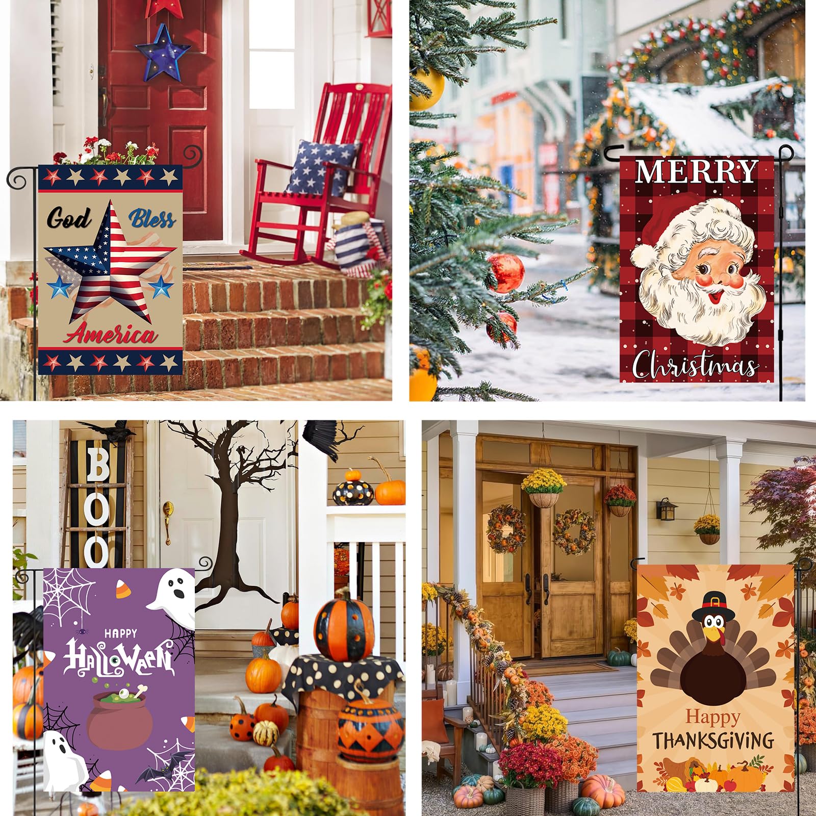 Lumifan Halloween garden flag; double-sided print for spooky yard decor.