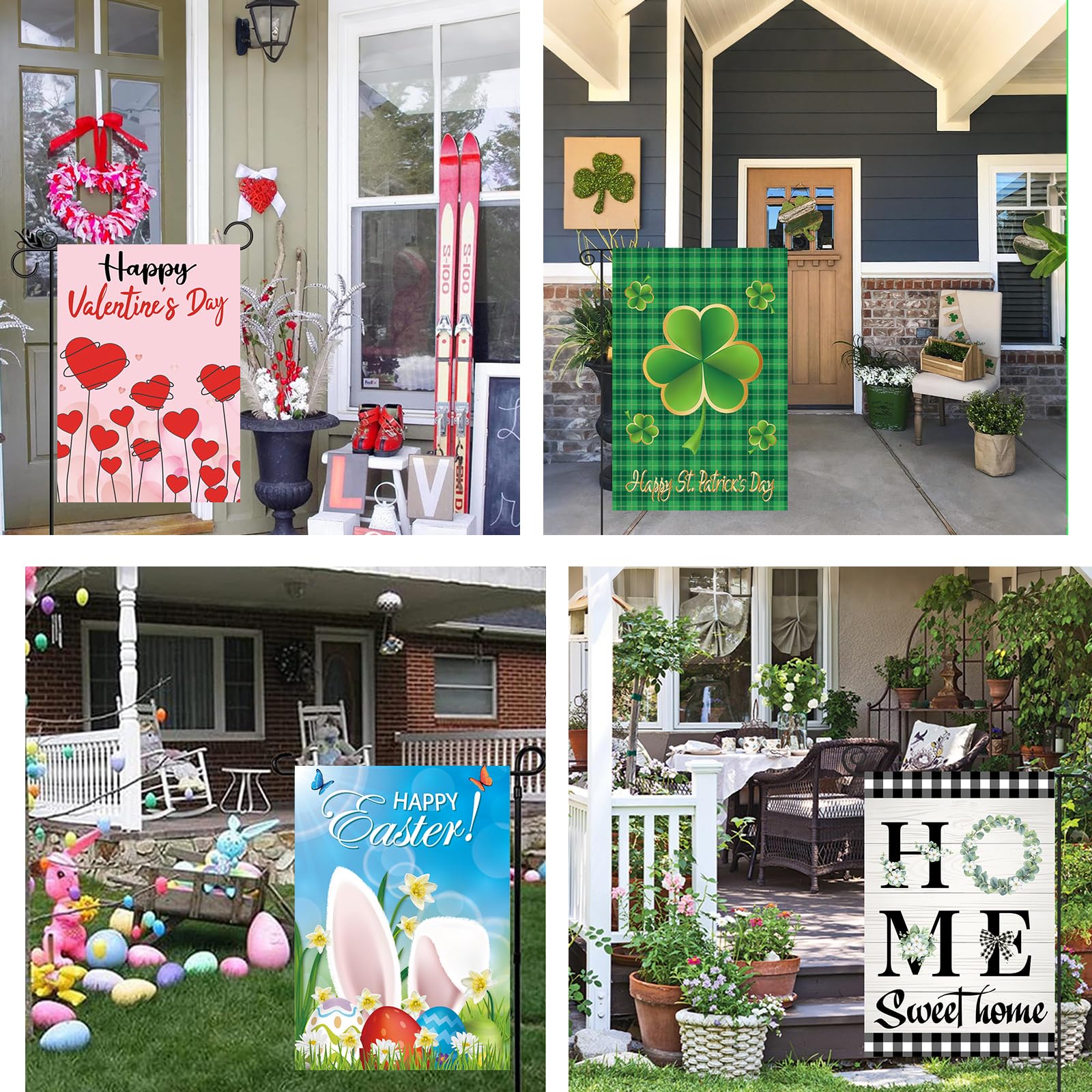 Lumifan Valentine's flag; bold colors brighten patios during spring and summer.