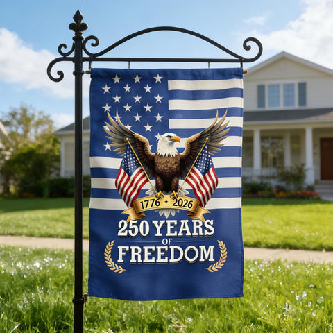 LUMIGRAIN 250th anniversary flag with front double-sided design for lasting outdoor display.
