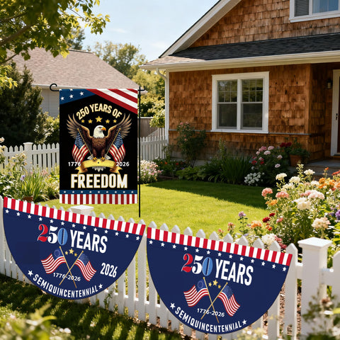Lumigrain patriotic display fits yard, porch, or fence celebrations