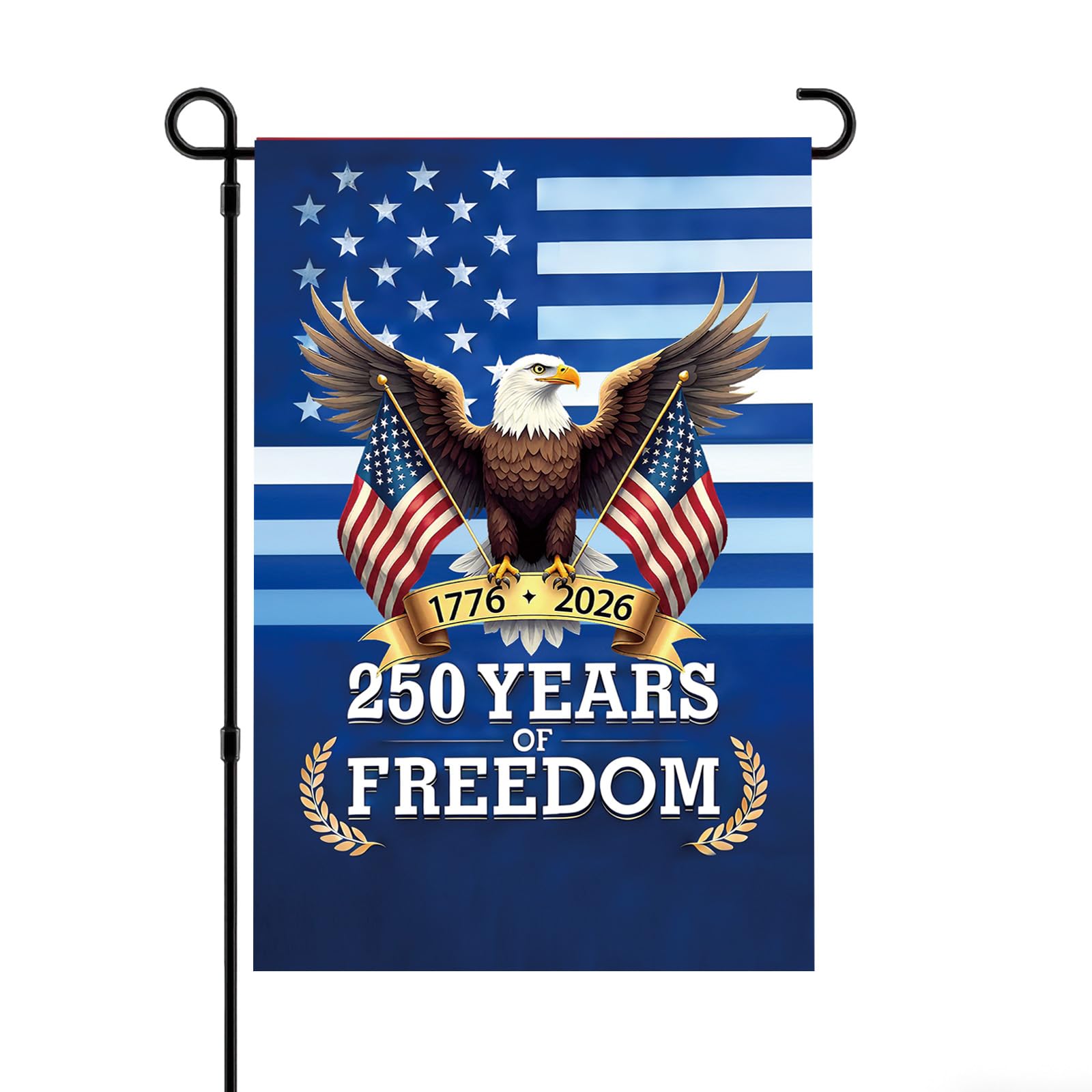 LUMIGRAIN patriotic flag enhances porch, yard, or fence with a timeless touch.