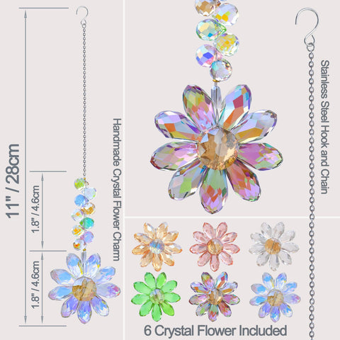 Lumiti hanging crystal flower decor sparkles on any wall or plant.