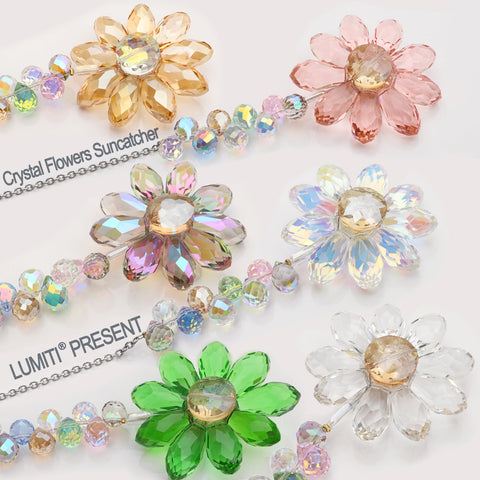 Lumiti rainbow glass bead suncatcher adds color and mood-lighting.