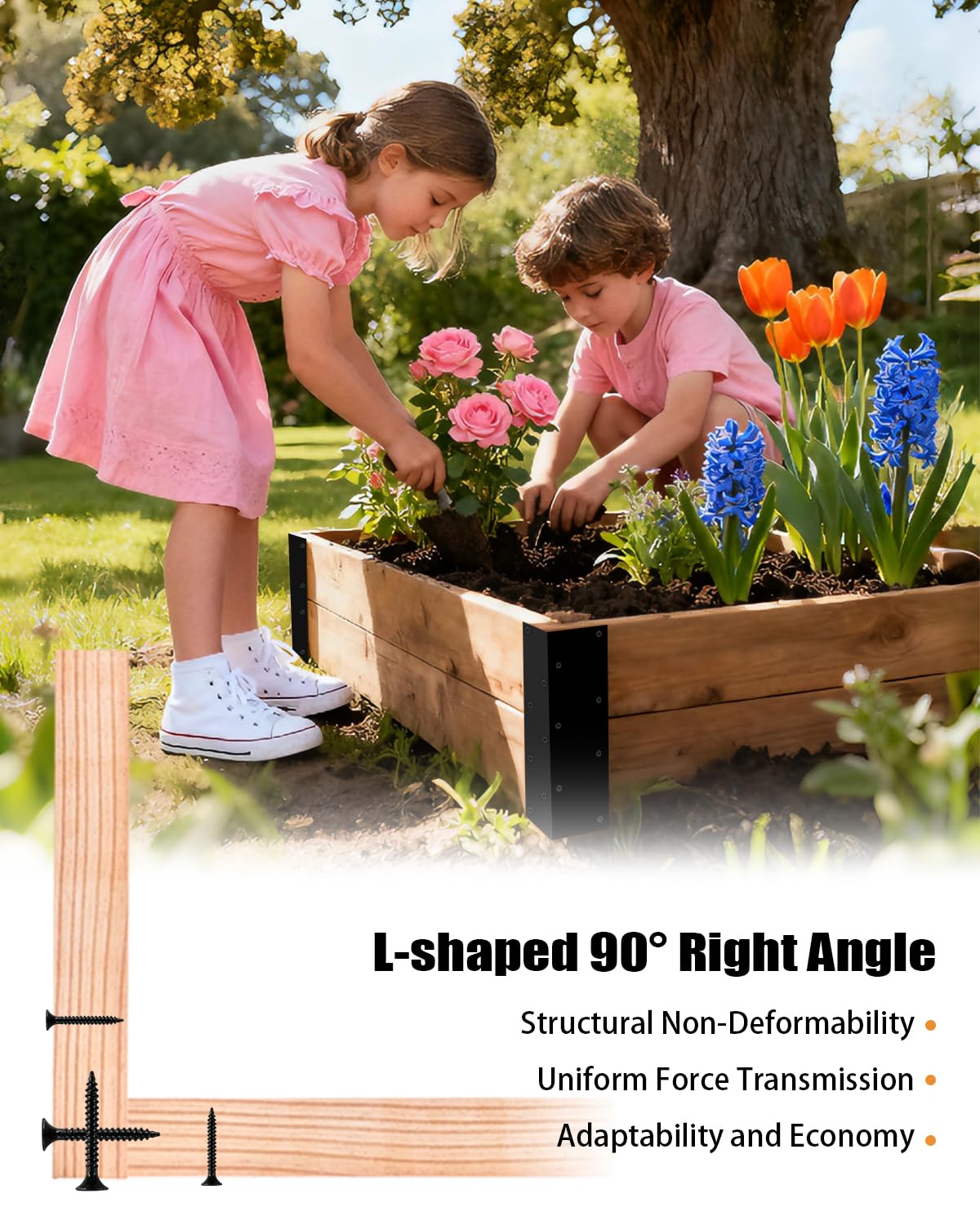 Lumlazni easy-install brackets simplify outdoor gardening assembly and maintenance.