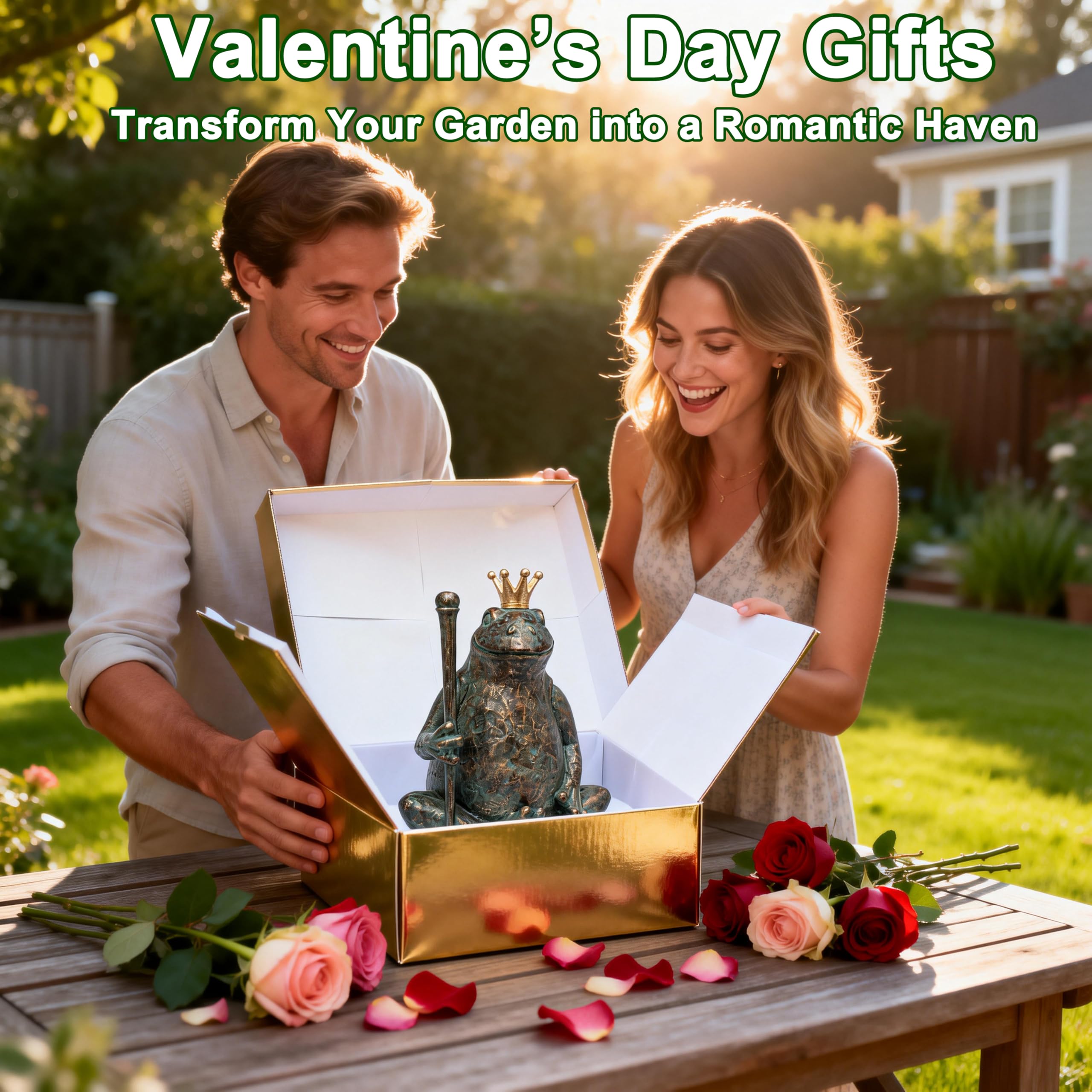 Lune cle gift-ready frog prince decor for homes and gardens.