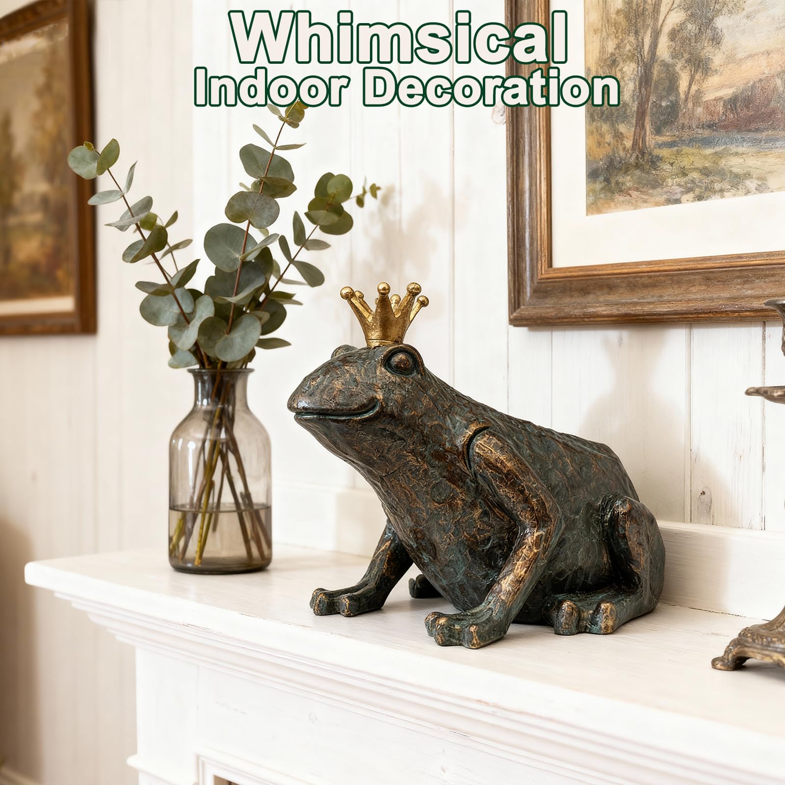 Lune cle patio decor frog figure as a playful yard centerpiece.