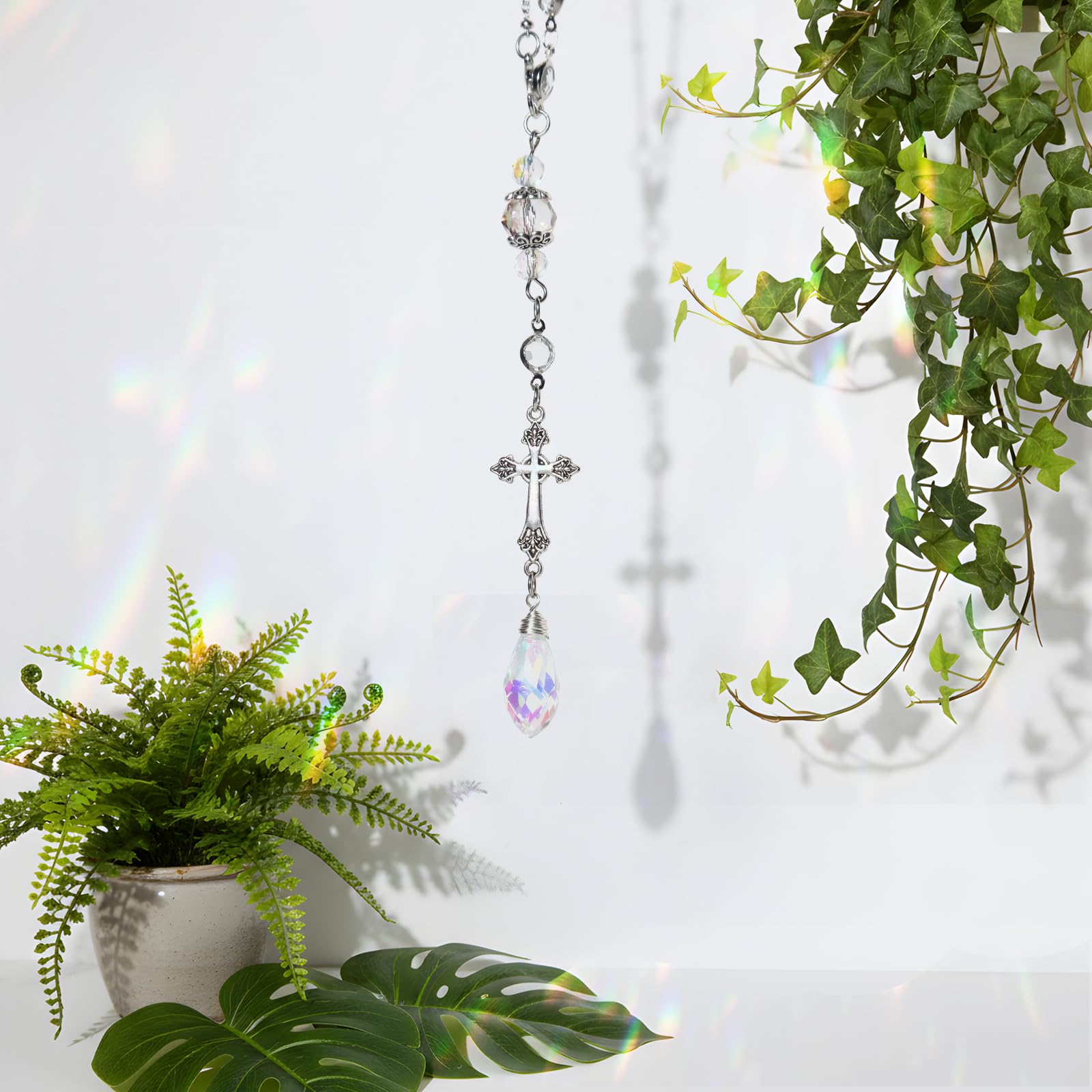 LuneClat sun catcher crystals reflect light, brightening outdoor spaces and interiors